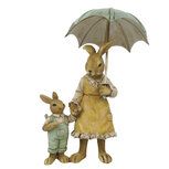 Clayre & Eef | Decoratie Beeld Konijn Bruin, Geel 9x4x13 cm | 6PR3266 Clayre & Eef | Decoratie Beeld Konijn Bruin, Geel 9x4x13 cm | 6PR3266