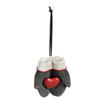 Clayre & Eef | Hanger Wanten Grijs 8x5x9 cm | 6PR3917 Clayre & Eef | Hanger Wanten Grijs 8x5x9 cm | 6PR3917
