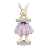 Clayre & Eef | Decoratie Konijn Bruin Paars 10x8x20 cm | 6PR4011 Clayre & Eef | Decoratie Konijn Bruin Paars 10x8x20 cm | 6PR4011