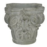 Clayre & Eef | Bloempot Binnen Grijs, Groen 17x17x16 cm | 6TE0333 Clayre & Eef | Bloempot Binnen Grijs, Groen 17x17x16 cm | 6TE0333