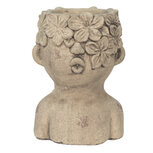 Clayre & Eef | Bloempot Binnen Grijs, Bruin 17x16x25 cm | 6TE0440 Clayre & Eef | Bloempot Binnen Grijs, Bruin 17x16x25 cm | 6TE0440