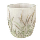 Clayre & Eef | Bloempot Binnen Beige Groen ø 16x17 cm | 6TE0463M Clayre & Eef | Bloempot Binnen Beige Groen ø 16x17 cm | 6TE0463M