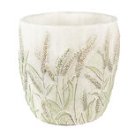 Clayre & Eef | Bloempot Binnen Beige Groen ø 13x13 cm | 6TE0463S Clayre & Eef | Bloempot Binnen Beige Groen ø 13x13 cm | 6TE0463S