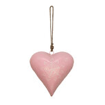 Clayre & Eef | Decoratie hanger Hart Roze 20x6x20 cm | 6Y4814L Clayre & Eef | Decoratie hanger Hart Roze 20x6x20 cm | 6Y4814L