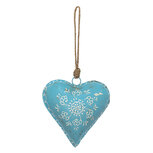 Clayre & Eef | Decoratie hanger Hart Blauw 15x4x15 cm | 6Y4816L Clayre & Eef | Decoratie hanger Hart Blauw 15x4x15 cm | 6Y4816L