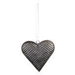 Clayre & Eef | Decoratie hanger hart Grijs 17x3x16 cm | 6Y5387L Clayre & Eef | Decoratie hanger hart Grijs 17x3x16 cm | 6Y5387L
