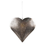 Clayre & Eef | Decoratie hanger hart Zilverkleurig 20x4x20 cm | 6Y5390L Clayre & Eef | Decoratie hanger hart Zilverkleurig 20x4x20 cm | 6Y5390L