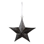 Clayre & Eef | Decoratie hanger ster Zwart 25x6x27 cm | 6Y5393 Clayre & Eef | Decoratie hanger ster Zwart 25x6x27 cm | 6Y5393