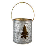 Clayre & Eef | Waxinelichthouder Grijs ø 9x10 cm | 6Y5395 Clayre & Eef | Waxinelichthouder Grijs ø 9x10 cm | 6Y5395