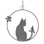 Clayre & Eef | Hanger Kat Grijs 14x14 cm | 6Y5560 Clayre & Eef | Hanger Kat Grijs 14x14 cm | 6Y5560