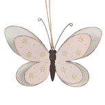 Clayre & Eef | Decoratie hanger vlinder Roze 16x4X10 cm | 6Y5578S Clayre & Eef | Decoratie hanger vlinder Roze 16x4X10 cm | 6Y5578S