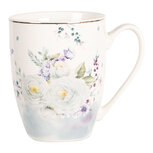Clayre & Eef | Servies Mok Wit Blauw 12x8x10 cm / 360 ml | BUTMU Clayre & Eef | Servies Mok Wit Blauw 12x8x10 cm / 360 ml | BUTMU