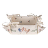 Clayre & Eef | Broodmand Beige, Bruin, Rood, Groen 35x35x8 cm | CAR47 Clayre & Eef | Broodmand Beige, Bruin, Rood, Groen 35x35x8 cm | CAR47