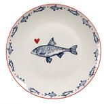 Clayre & Eef | Servies Dinerbord Wit Blauw ø 20x2 cm | SSFDP Clayre & Eef | Servies Dinerbord Wit Blauw ø 20x2 cm | SSFDP