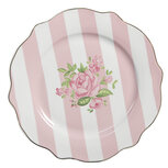 Clayre & Eef | Servies Ontbijtbord Roze ø 20x2 cm | SWRDP-2 Clayre & Eef | Servies Ontbijtbord Roze ø 20x2 cm | SWRDP-2