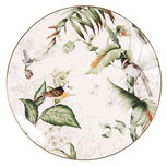 Clayre & Eef | Servies Ontbijtbord Wit, Groen ø 20x2 cm | TRBDP Clayre & Eef | Servies Ontbijtbord Wit, Groen ø 20x2 cm | TRBDP