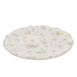 Clayre & Eef | Servies Ontbijtbord Wit Roze ø 19x2 cm | TWFDP Clayre & Eef | Servies Ontbijtbord Wit Roze ø 19x2 cm | TWFDP