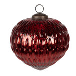 Clayre & Eef | Kerstbal Rood ø 13x13 cm | 6GL4524 Clayre & Eef | Kerstbal Rood ø 13x13 cm | 6GL4524
