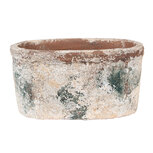 Clayre & Eef | Bloempot Binnen Beige Groen 21x12x11 cm | 6TE0534M Clayre & Eef | Bloempot Binnen Beige Groen 21x12x11 cm | 6TE0534M