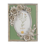 Clayre & Eef | Fotolijst Zilverkleurig Groen 16x2x21 cm / 10x15 cm | 2F1116 Clayre & Eef | Fotolijst Zilverkleurig Groen 16x2x21 cm / 10x15 cm | 2F1116