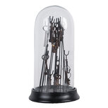 Clayre & Eef | Stolp met decoratie Bruin Zwart ø 18x36 cm | 65463 Clayre & Eef | Stolp met decoratie Bruin Zwart ø 18x36 cm | 65463