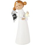 Dekoratief | Engeltje staand m/ster, wit/zilver, resina, LED, 7x7x19cm | A245129 Dekoratief | Engeltje staand m/ster, wit/zilver, resina, LED, 7x7x19cm | A245129