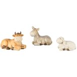 Dekoratief | Set 3 staldieren, os/ezel/schaap, resina, 3x4x5cm | A245181 Dekoratief | Set 3 staldieren, os/ezel/schaap, resina, 3x4x5cm | A245181