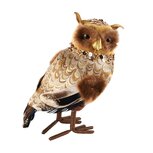 Dekoratief | Deco uil m/pailetten 'Balthazar', stof, 12x11x18cm | A245269 Dekoratief | Deco uil m/pailetten 'Balthazar', stof, 12x11x18cm | A245269
