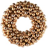Dekoratief | Krans m/kerstballetjes, goud, pvc, 21x21x5cm | A245534 Dekoratief | Krans m/kerstballetjes, goud, pvc, 21x21x5cm | A245534