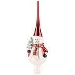 Dekoratief | Kerstboompiek 'Snowman', glas, 9x8x29cm | A245589 Dekoratief | Kerstboompiek 'Snowman', glas, 9x8x29cm | A245589