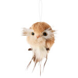 Dekoratief | Hanger uil, bruin, stof, 7x6x11cm | A245669 Dekoratief | Hanger uil, bruin, stof, 7x6x11cm | A245669