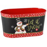 Dekoratief | Bakje ovaal 'Let It Snow', metaal, 23x12x12cm | A245774 Dekoratief | Bakje ovaal 'Let It Snow', metaal, 23x12x12cm | A245774