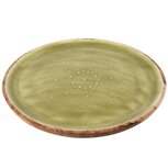 Dekoratief | Dienblad rond, naturel/groen, hout/enamel, 30x30x4cm | A248085 Dekoratief | Dienblad rond, naturel/groen, hout/enamel, 30x30x4cm | A248085