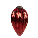 Clayre & Eef | Kerstbal Rood ø 9x16 cm | 6GL4547L Clayre & Eef | Kerstbal Rood ø 9x16 cm | 6GL4547L