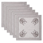 Clayre & Eef | Servetten Katoen Set van 6 Beige Bruin 40x40 cm | GTW43 Clayre & Eef | Servetten Katoen Set van 6 Beige Bruin 40x40 cm | GTW43