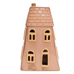 Clayre & Eef | Decoratie Huisje met LED Bruin 10x6x16 cm | 6CE1798 Clayre & Eef | Decoratie Huisje met LED Bruin 10x6x16 cm | 6CE1798