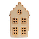Clayre & Eef | Decoratie Huisje met LED Beige 6x6x11 cm | 6CE1843 Clayre & Eef | Decoratie Huisje met LED Beige 6x6x11 cm | 6CE1843