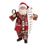 Clayre & Eef | Kerstdecoratie Kerstman Rood Wit 16x10x27 cm | 65586 Clayre & Eef | Kerstdecoratie Kerstman Rood Wit 16x10x27 cm | 65586