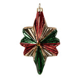 Clayre & Eef | Kerstbal Rood Goudkleurig 9x4x14 cm | 6GL4609 Clayre & Eef | Kerstbal Rood Goudkleurig 9x4x14 cm | 6GL4609