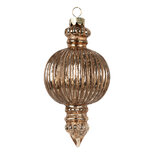 Clayre & Eef | Kerstbal Koperkleurig ø 7x14 cm | 6GL4623 Clayre & Eef | Kerstbal Koperkleurig ø 7x14 cm | 6GL4623