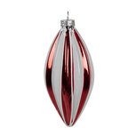 Clayre & Eef | Kerstbal Rood Wit ø 6x13 cm | 6GL4638 Clayre & Eef | Kerstbal Rood Wit ø 6x13 cm | 6GL4638
