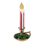 Clayre & Eef | Decoratie kaars met LED Rood Wit 18x17x38 cm / 3xAA | 6PR4241 Clayre & Eef | Decoratie kaars met LED Rood Wit 18x17x38 cm / 3xAA | 6PR4241