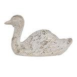 Clayre & Eef | Decoratie beeld Eend Wit Goudkleurig 15x5x9 cm | 6TE0547 Clayre & Eef | Decoratie beeld Eend Wit Goudkleurig 15x5x9 cm | 6TE0547