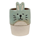 Clayre & Eef | Bloempot Binnen Groen Beige ø 11x17 cm | 6CE1878 Clayre & Eef | Bloempot Binnen Groen Beige ø 11x17 cm | 6CE1878