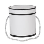 Clayre & Eef | Kado doosje Wit ø 12x12 cm | 66009W Clayre & Eef | Kado doosje Wit ø 12x12 cm | 66009W