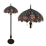 Clayre & Eef | Tiffany Vloerlamp Beige, Roze ø 51x165 cm E27/max 3x60W | 5LL-5453 Clayre & Eef | Tiffany Vloerlamp Beige, Roze ø 51x165 cm E27/max 3x60W | 5LL-5453