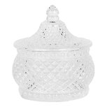 Clayre & Eef | Bonbonniere met deksel Transparant ø 10x11 cm | 6GL5004 Clayre & Eef | Bonbonniere met deksel Transparant ø 10x11 cm | 6GL5004