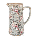 Clayre & Eef | Decoratieve Schenkkan Grijs Roze 21x14x26 cm | 6CE1971L Clayre & Eef | Decoratieve Schenkkan Grijs Roze 21x14x26 cm | 6CE1971L