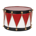 Clayre & Eef | Decoratie Trommel Rood wit 27x27x17 cm | 6Y5631 Clayre & Eef | Decoratie Trommel Rood wit 27x27x17 cm | 6Y5631
