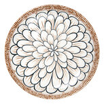 Clayre & Eef | Servies Ontbijtbord Wit Bruin ø 21x3 cm | 6CEDP0169 Clayre & Eef | Servies Ontbijtbord Wit Bruin ø 21x3 cm | 6CEDP0169